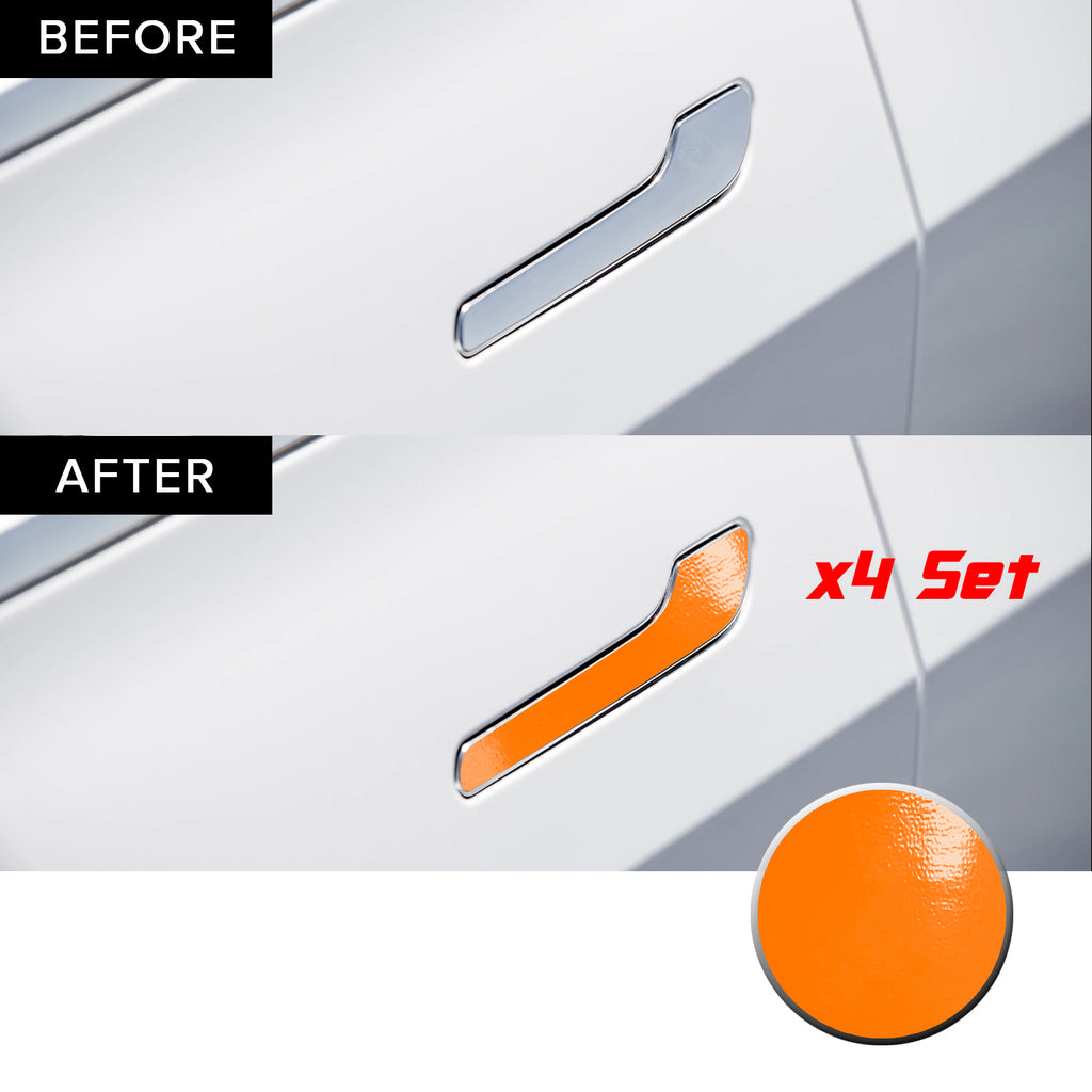 Door Handle Chrome Delete Precut Vinyl Wrap Overlay Kit Compatible with and Fits Tesla Model 3 2017-2020