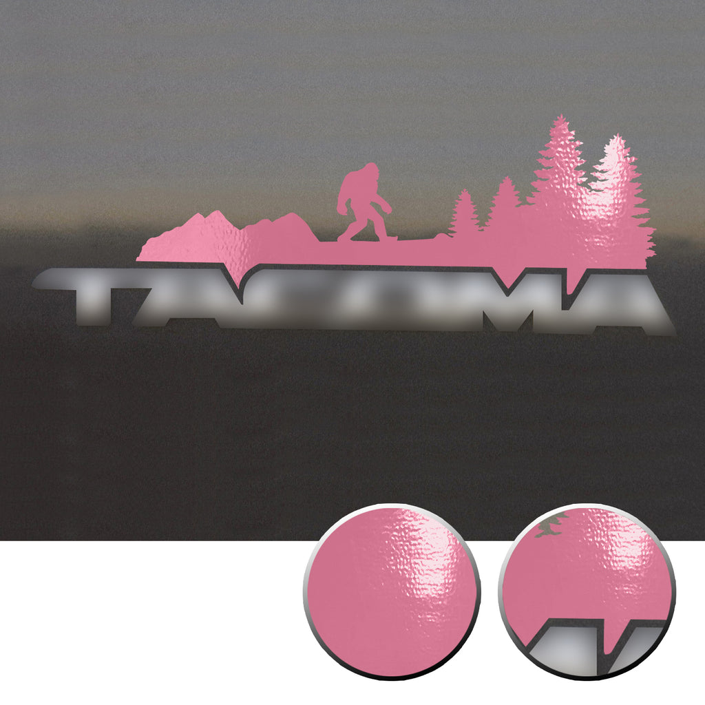 2x Door Badge Emblem Bigfoot Vinyl Decals Overlay Compatible with Toyota Tacoma 2005-2015