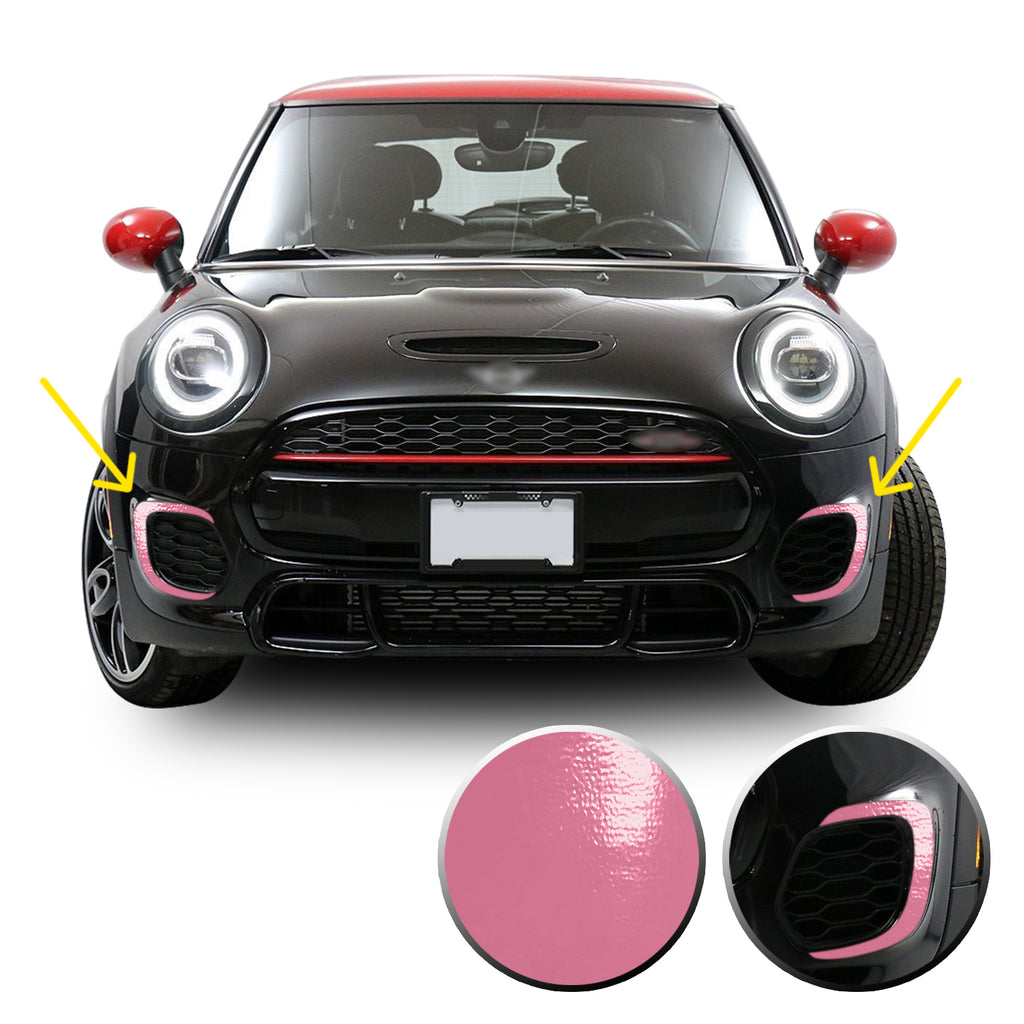 Front Bumper Bezel Accent Vinyl Decal Overlay Wrap Compatible with John Cooper Works F56 F57 F55 Mini 2015-2020