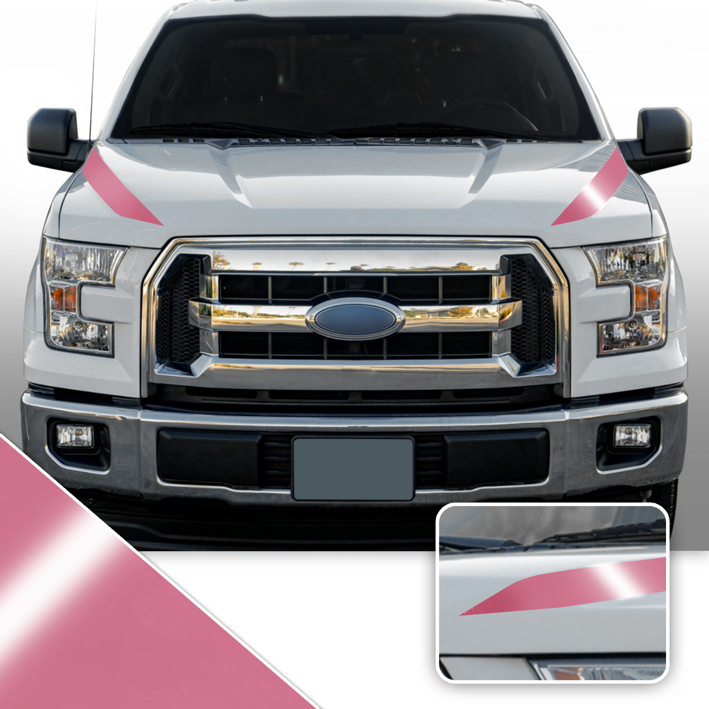 Outer Hood Spears Overlay Decal Trim Compatible with and Fits F150 + Raptor 2015-2020
