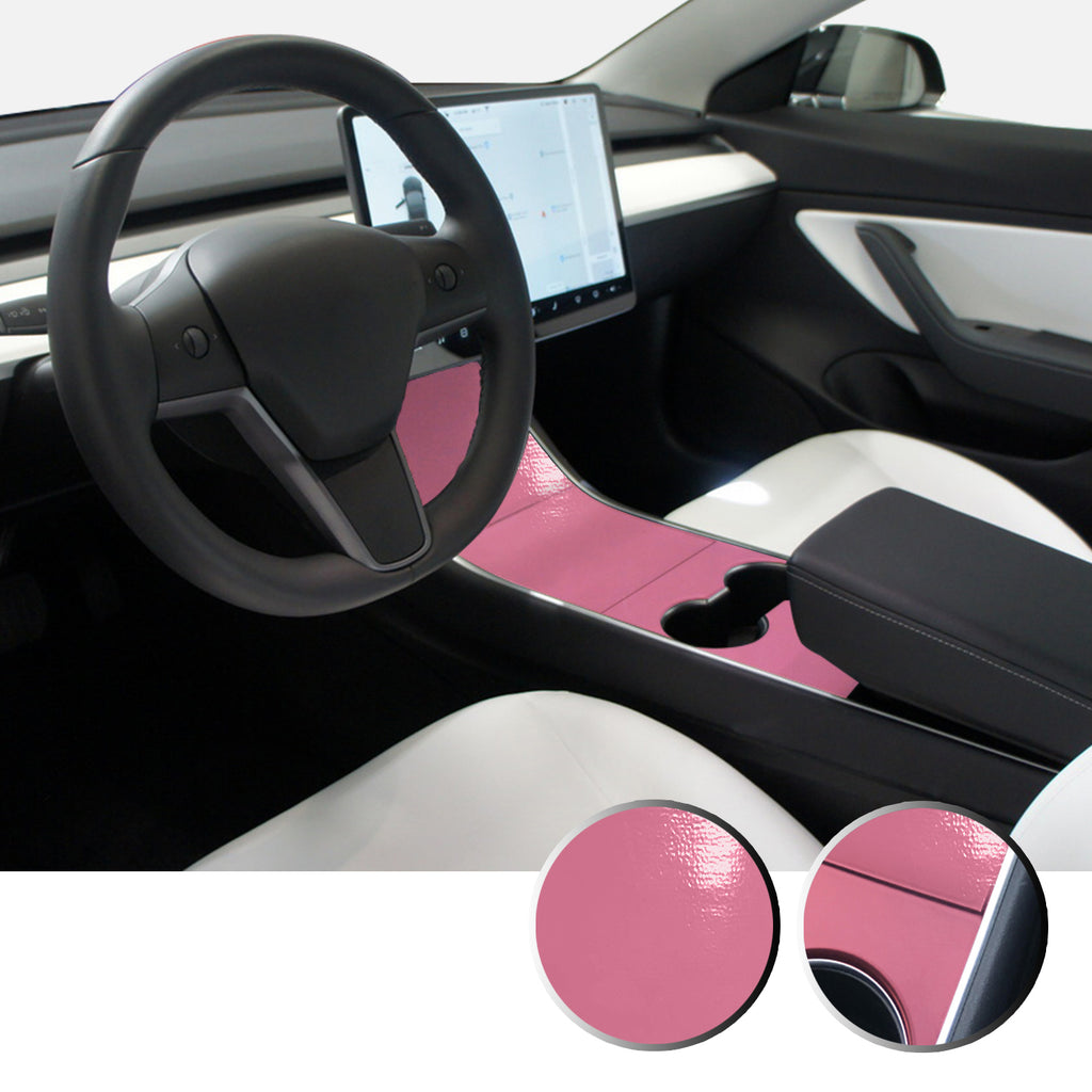 Center Console Vinyl Decal Overlay Trim Wrap Compatible with and Fits Model 3 2017-2020