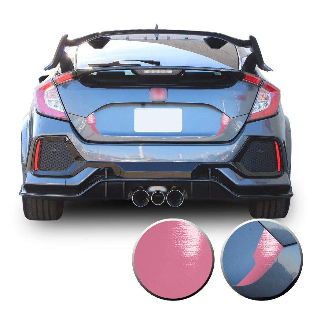 Trunk Fangs Accent Vinyl Decal Overlay Wrap Compatible with Honda Civic Sedan Hatchback 2016-2020