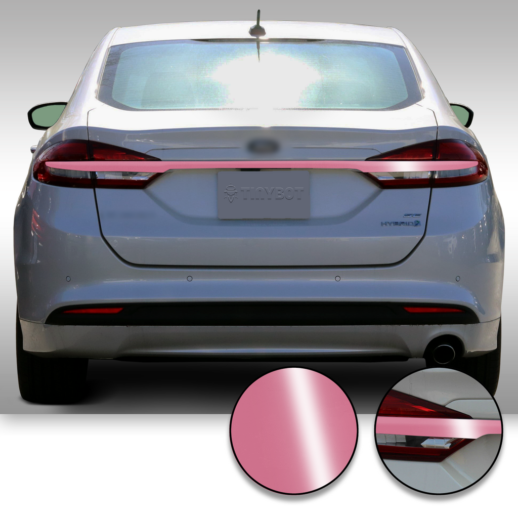 Trunk Trim Rear Chrome Delete Precut Vinyl Wrap Overlay Kit Compatible with and Fits Fusion 2017-2019
