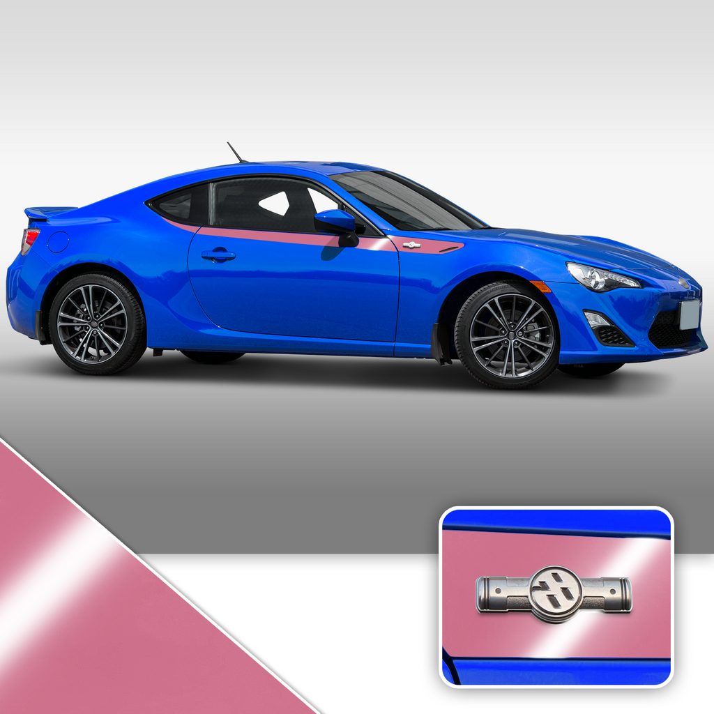 Side Body Stripe Accent Vinyl Graphic Overlay Wrap Compatible with Scion FR-S 2013-2016