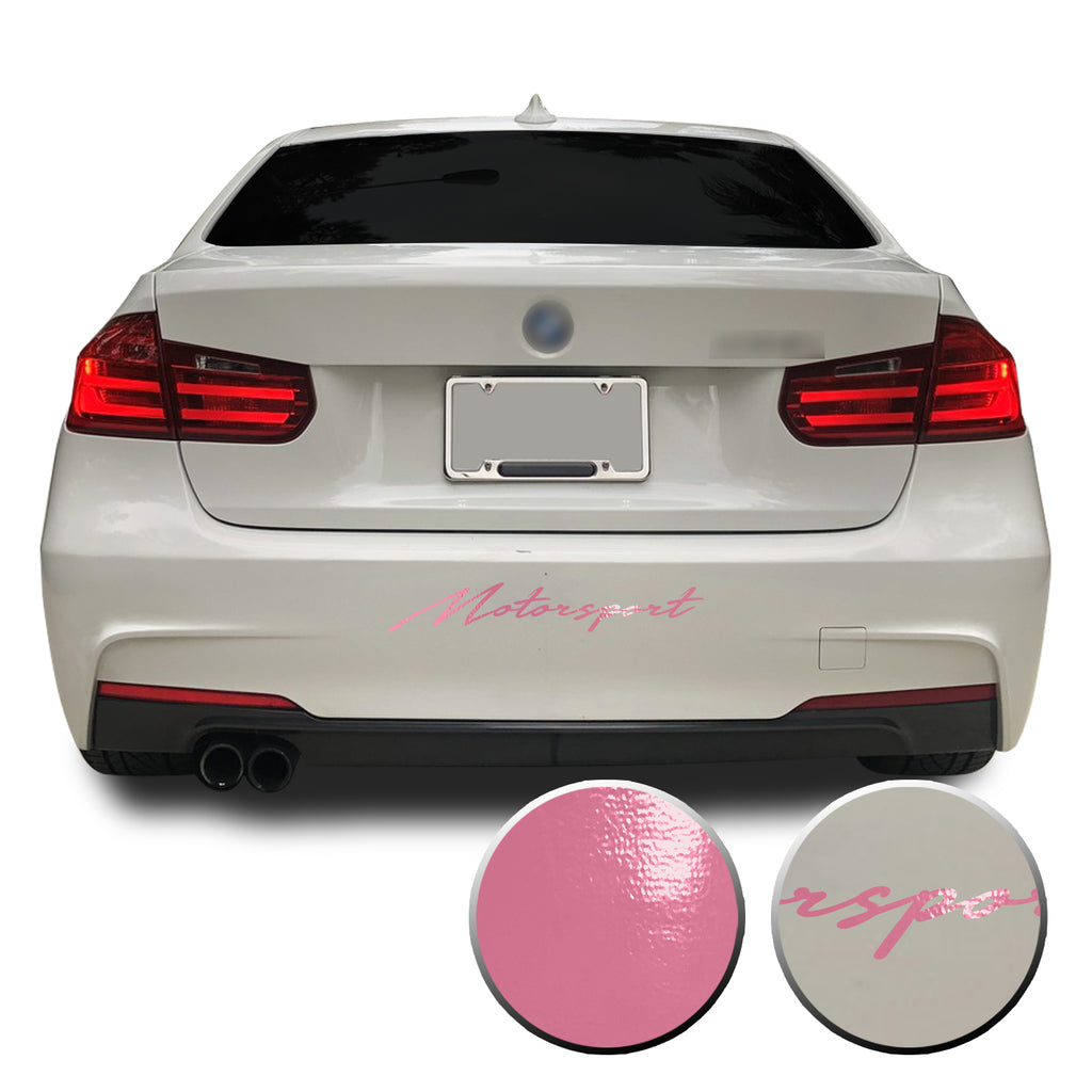 Motorsport Universal Rear Bumper Banner Graphic Overlay Pre Cut Vinyl Decal