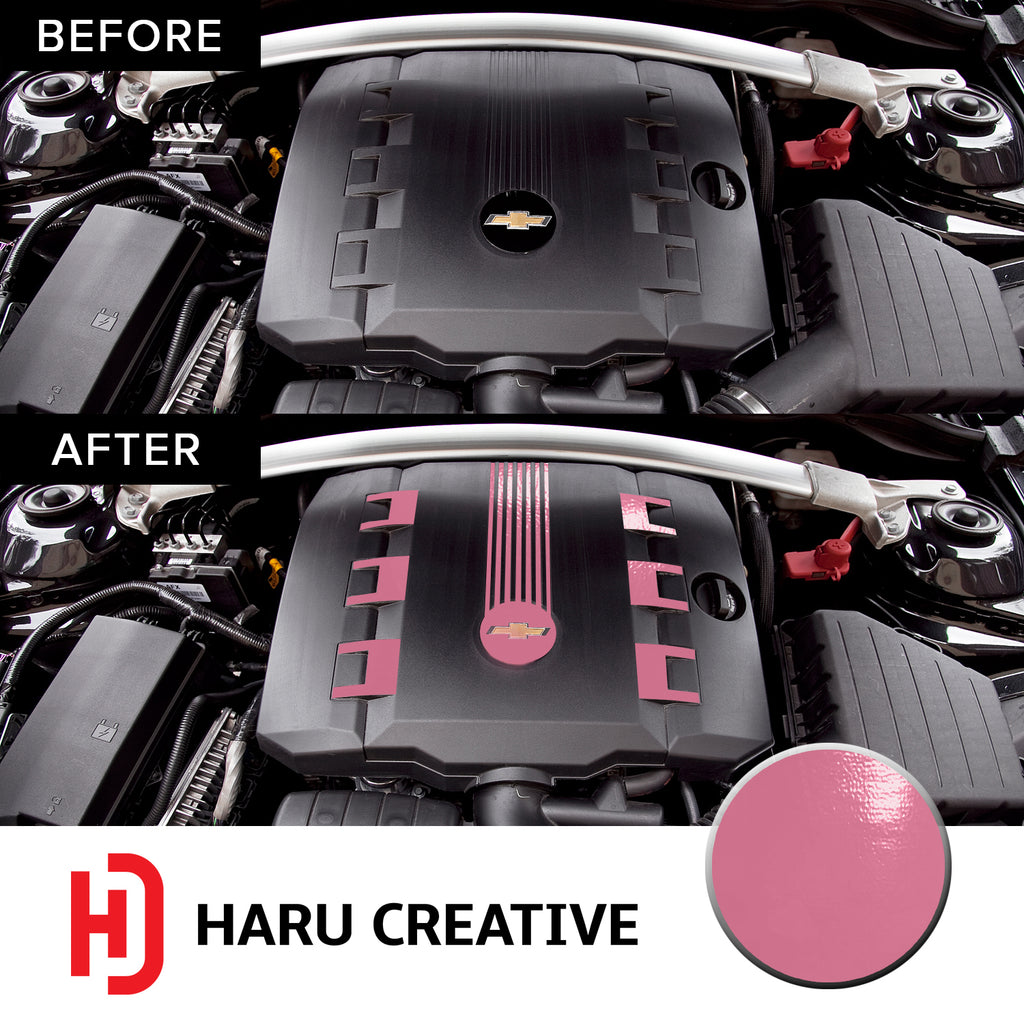 Engine V6 Cover Vinyl Decal Overlay Trim Wrap Compatible with & Fits Camaro RS 2010-2015