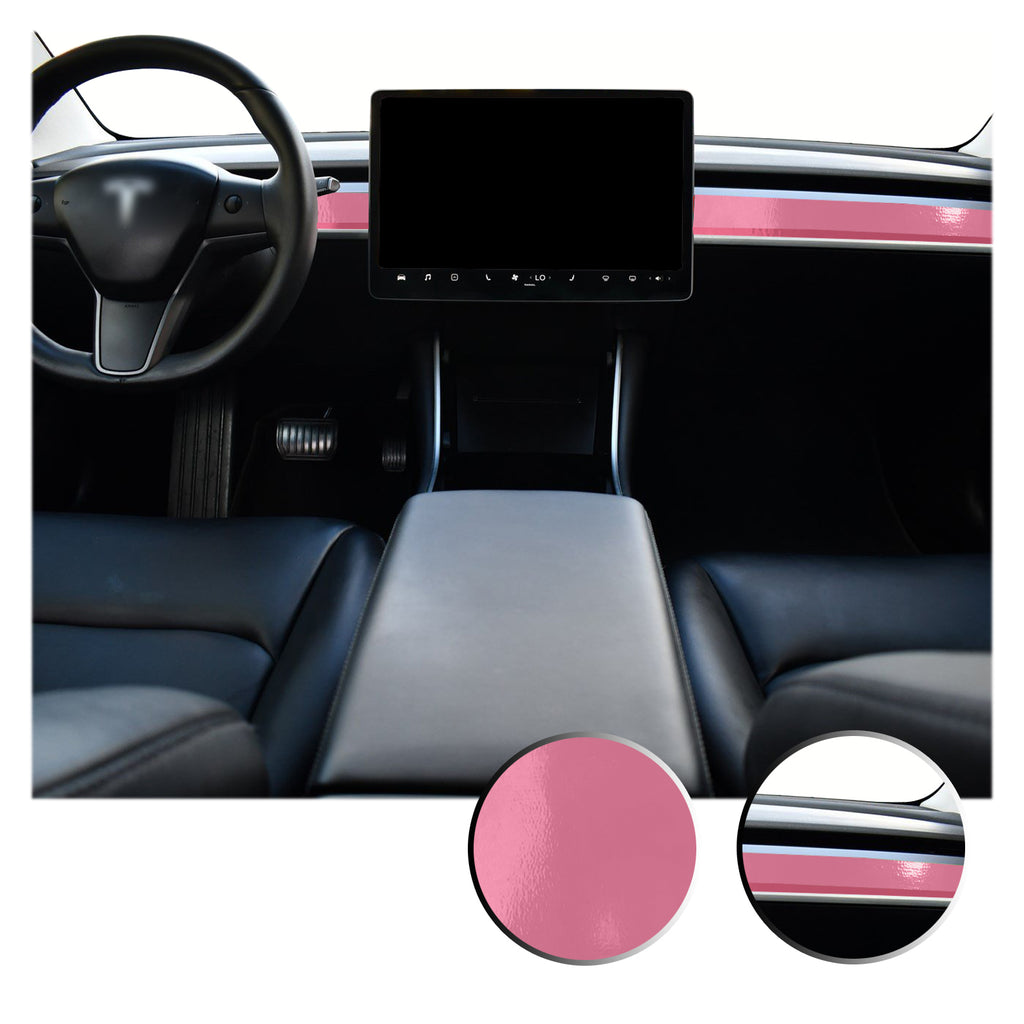 Dashboard Overlay Decal Trim Kit Compatible with and Fits Tesla Model 3 2017-2020