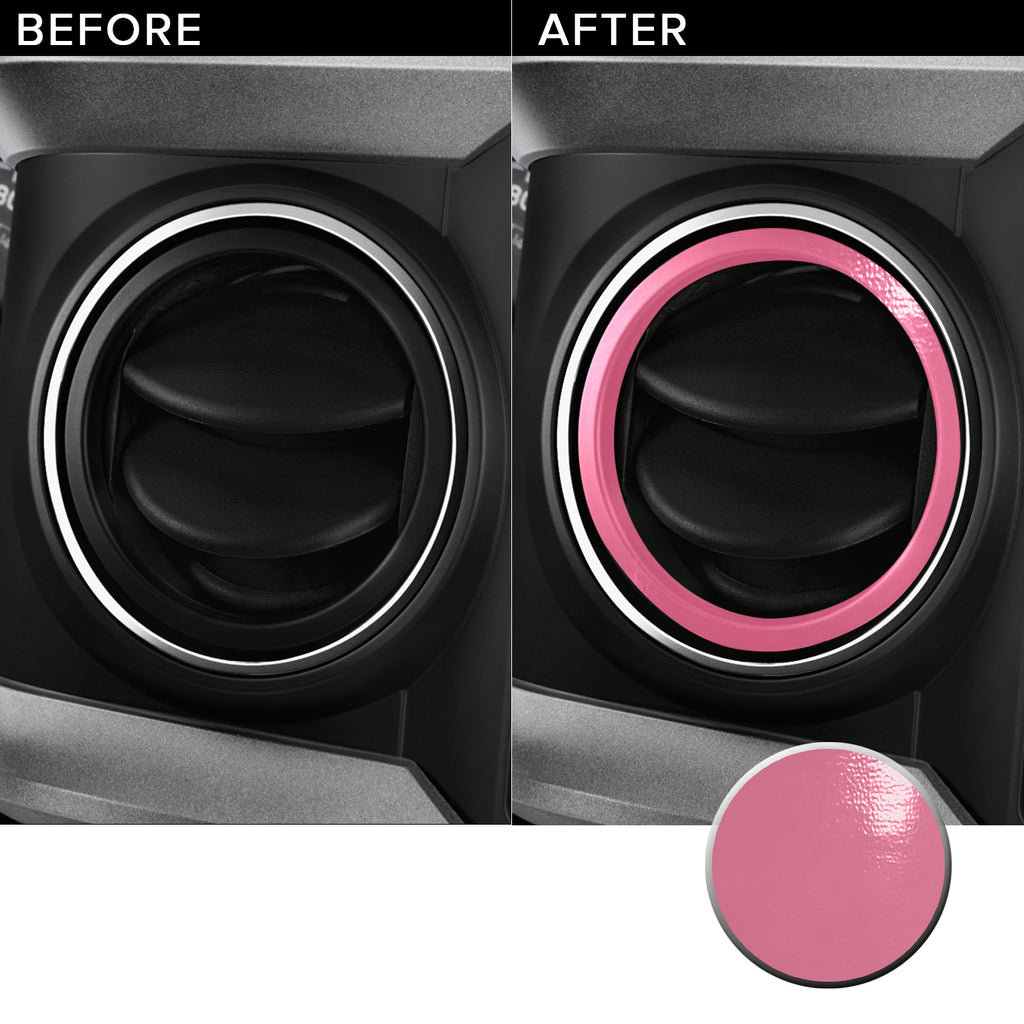 AC Vent Ring (4 Piece Kit) Overlay Vinyl Decal Compatible with and Fits Toyota Tacoma 2016-2019