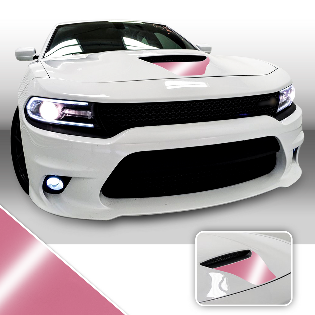 Front Hood Scoop Vinyl Wrap Decal Kit Compatible with and fits Charger Scat Pack 2015-2020