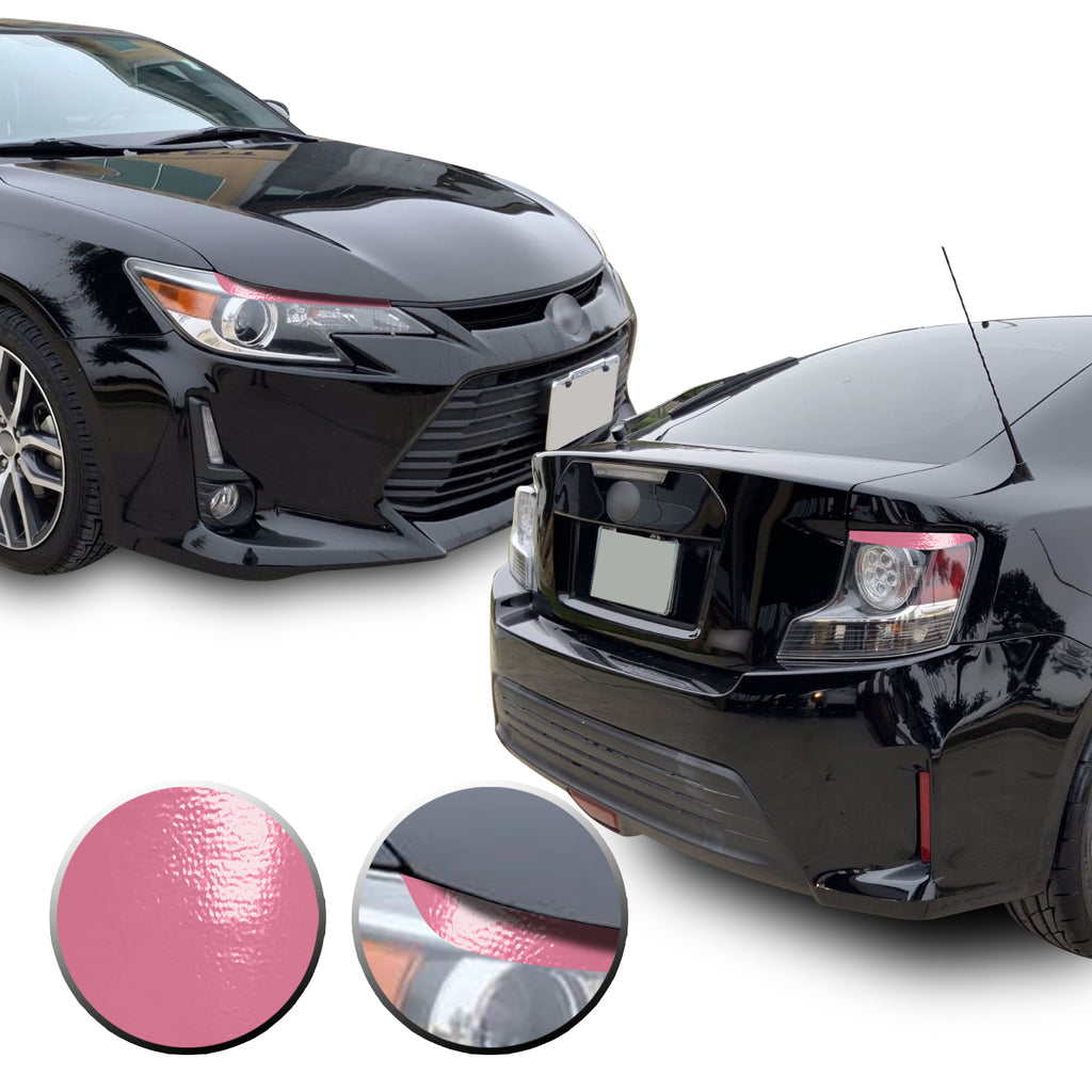 Headlight & Tail Light Eyelid Eyebrow Overlay Vinyl Decal Compatible with Scion tC 2014-2016