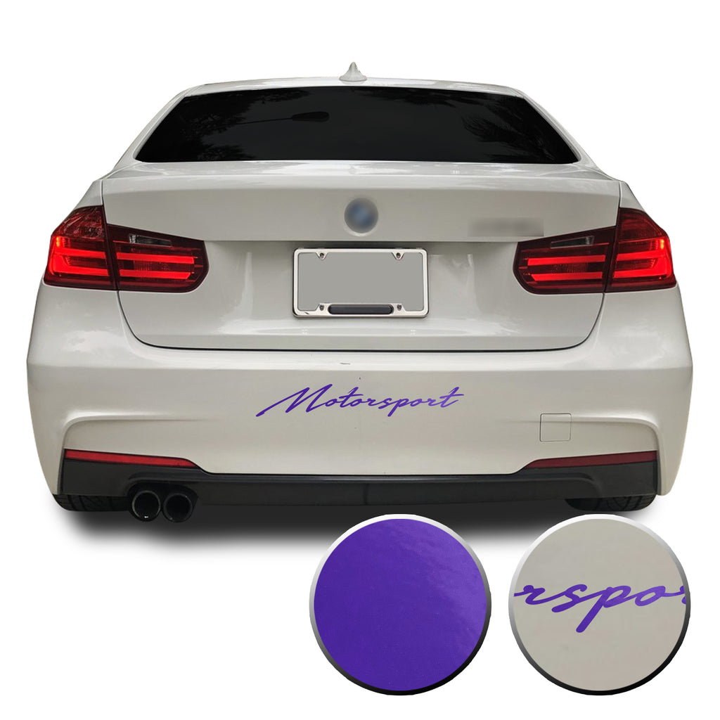 Motorsport Universal Rear Bumper Banner Graphic Overlay Pre Cut Vinyl Decal