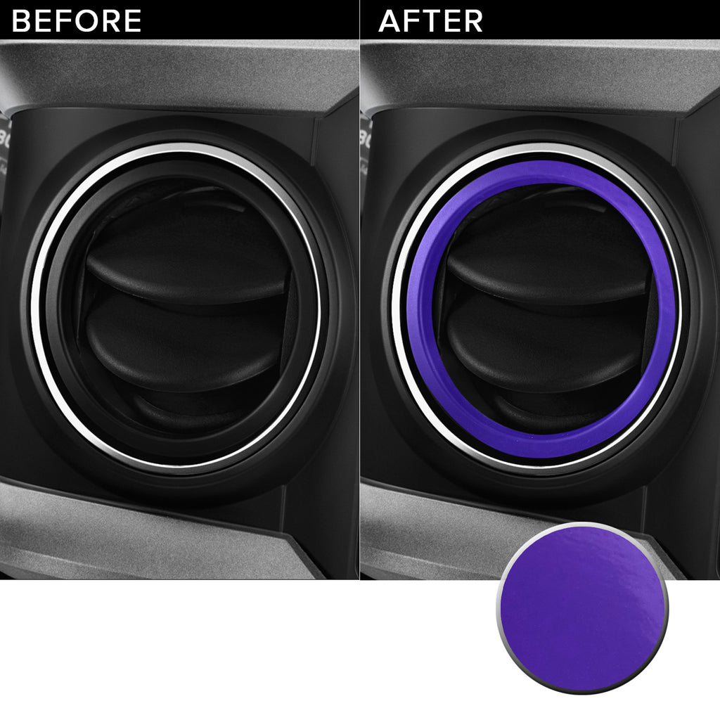 AC Vent Ring (4 Piece Kit) Overlay Vinyl Decal Compatible with and Fits Toyota Tacoma 2016-2019