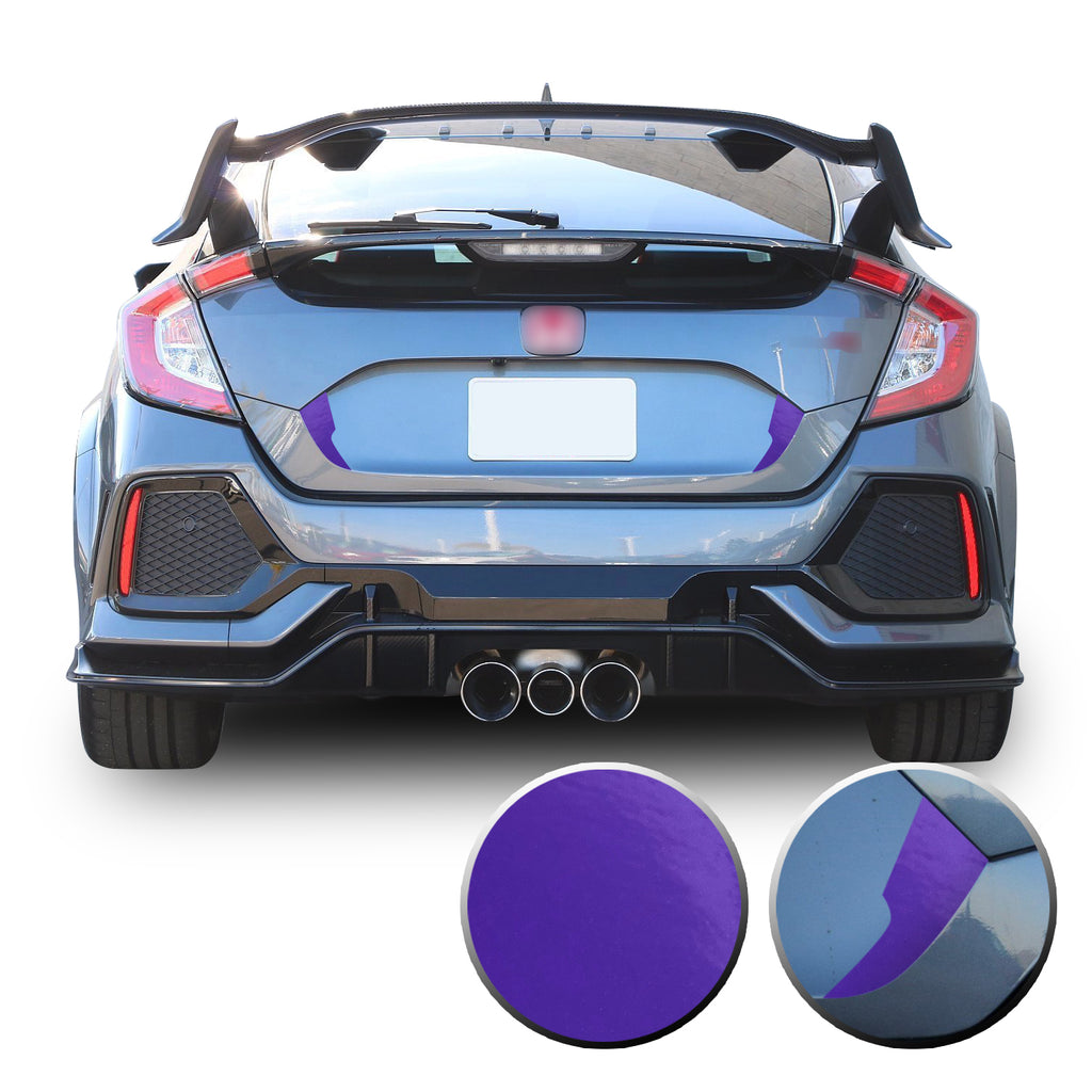 Trunk Fangs Accent Vinyl Decal Overlay Wrap Compatible with Honda Civic Sedan Hatchback 2016-2020