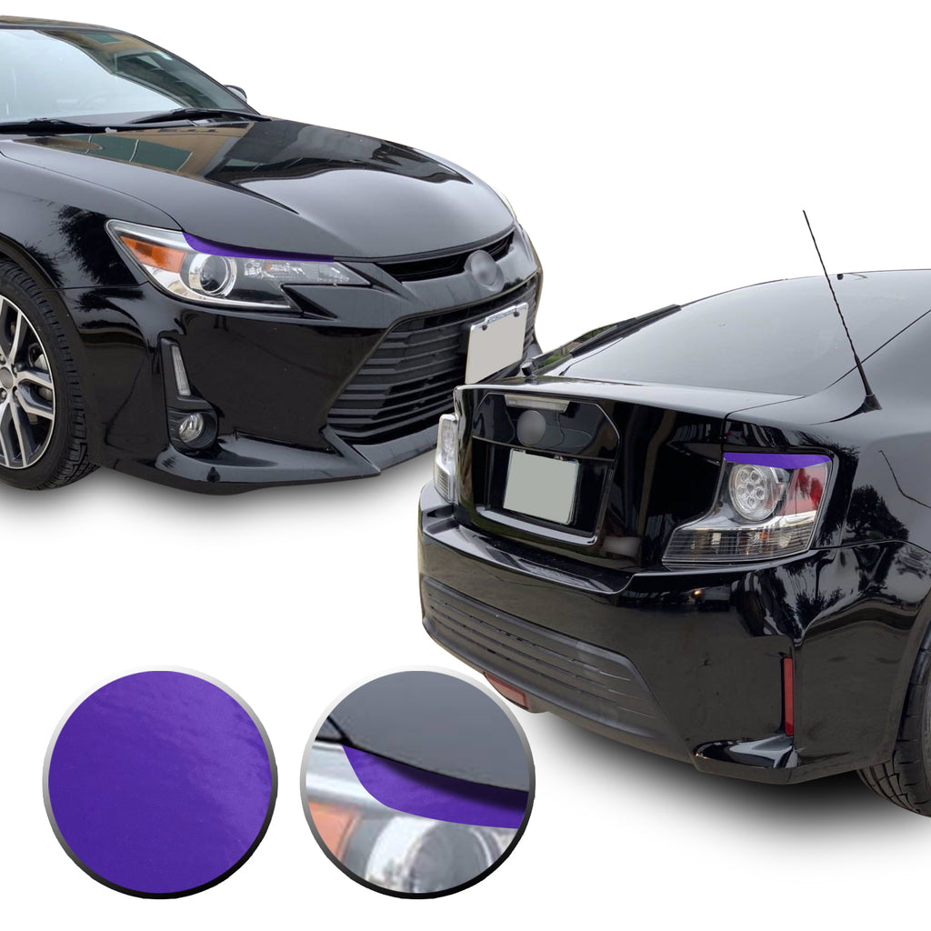 Headlight & Tail Light Eyelid Eyebrow Overlay Vinyl Decal Compatible with Scion tC 2014-2016