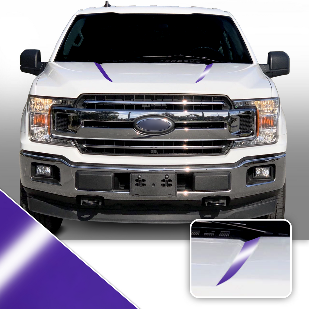 Inner Hood Spears Overlay Decal Trim Compatible with and Fits F150 + Raptor 2015-2020