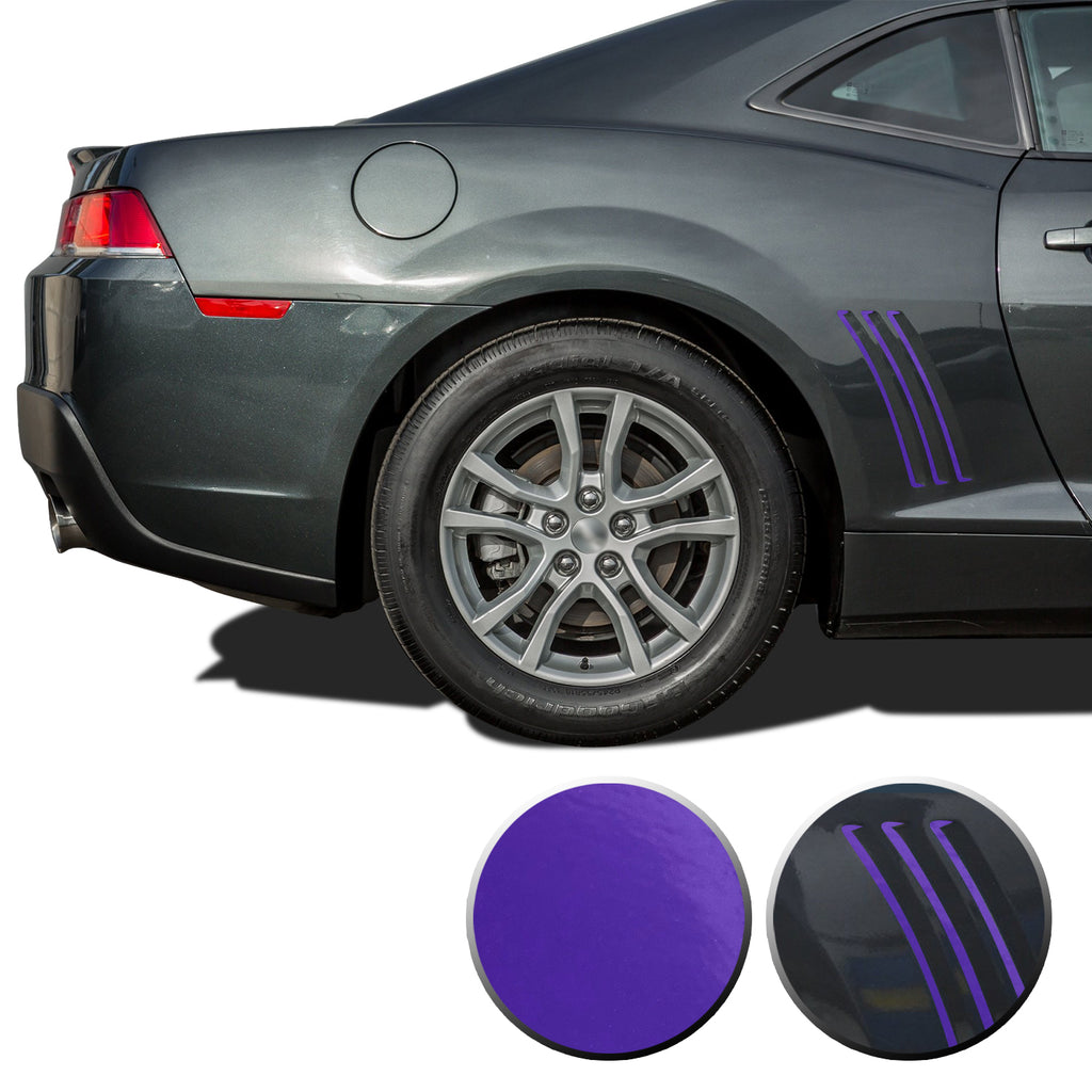 Thin Side Vent Vinyl Decal Overlay Wrap Trim Compatible with and Fits Camaro 2010-2015