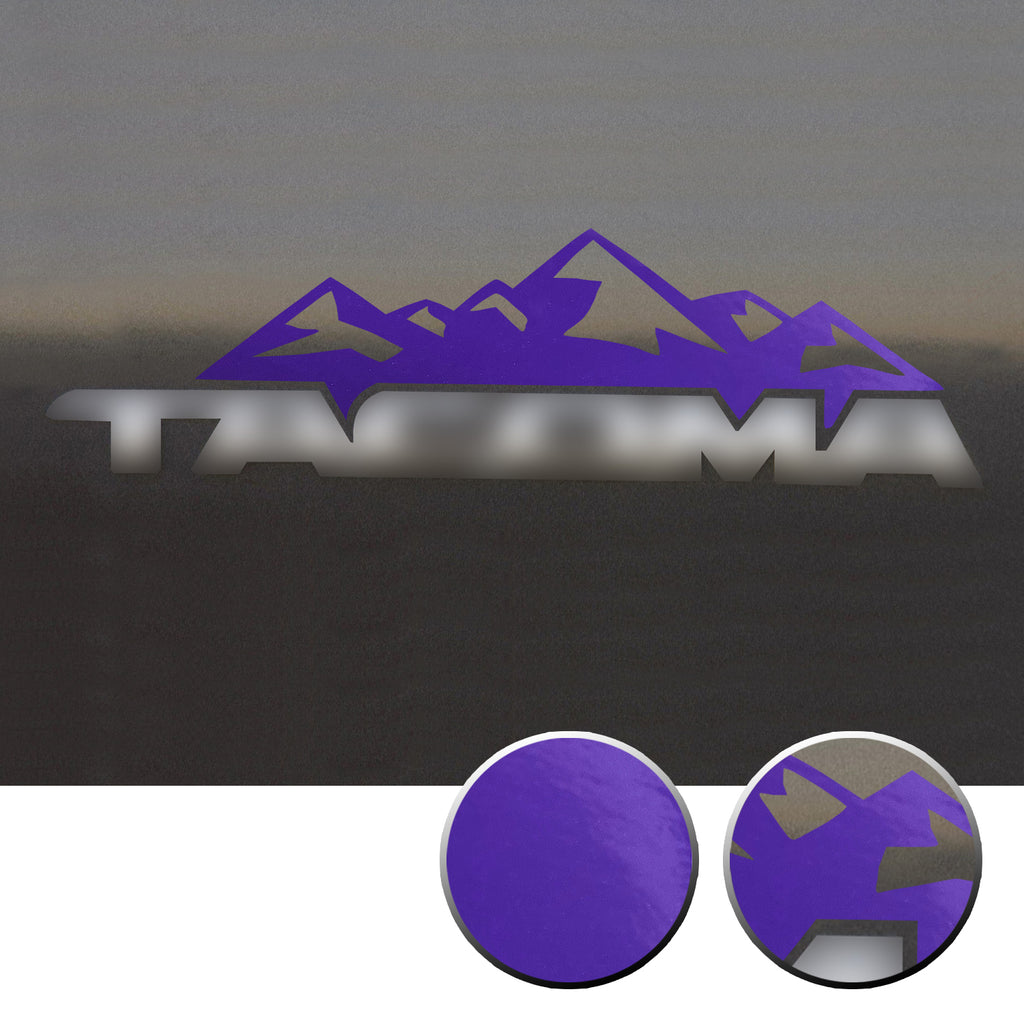 2x Door Badge Emblem Mountain Vinyl Decals Overlay Compatible with Toyota Tacoma 2005-2015