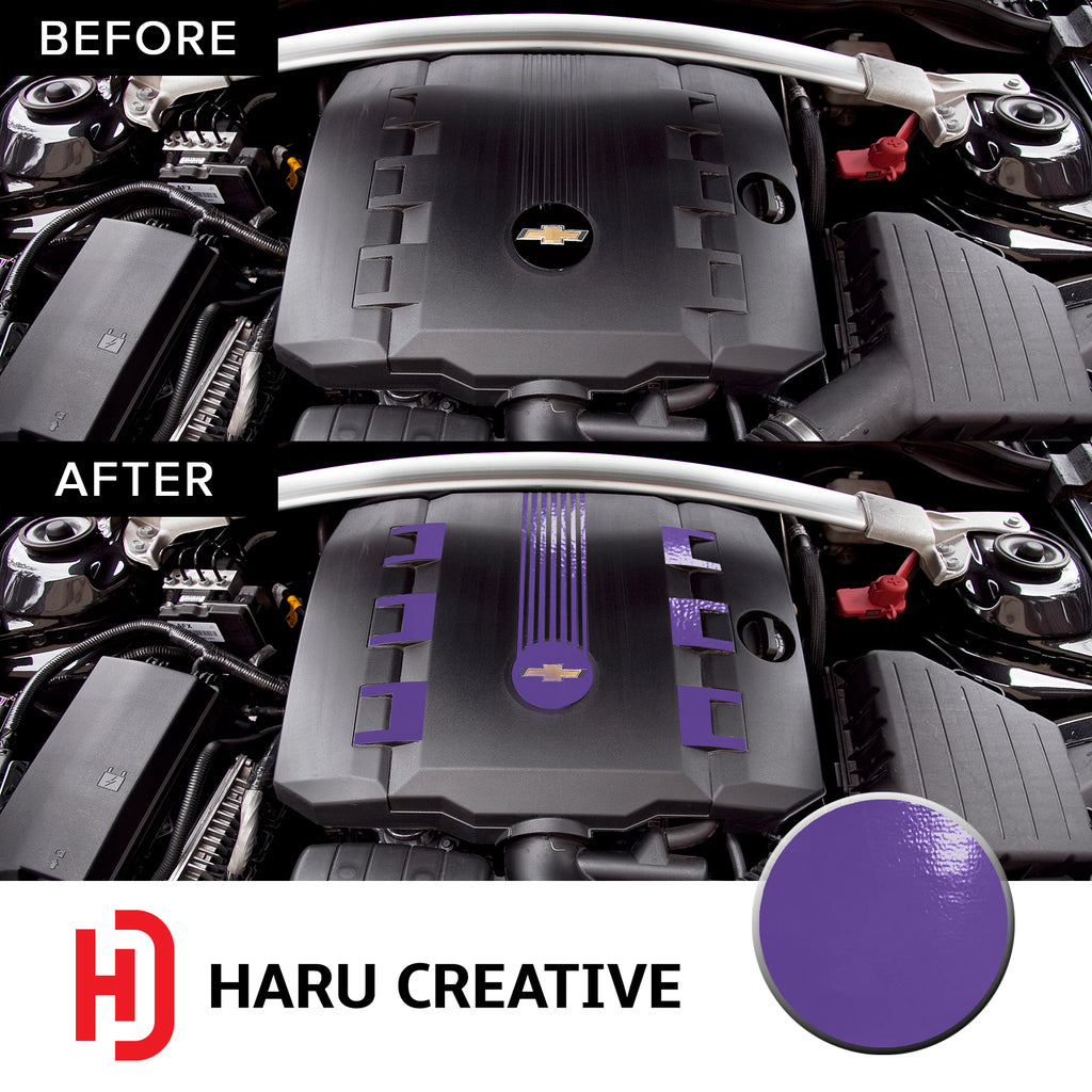 Engine V6 Cover Vinyl Decal Overlay Trim Wrap Compatible with & Fits Camaro RS 2010-2015