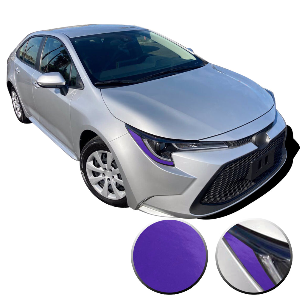 Headlight Amber Delete Accent Overlay Pre Cut Vinyl Decal Compatible with Toyota Corolla 2019 2020 2021