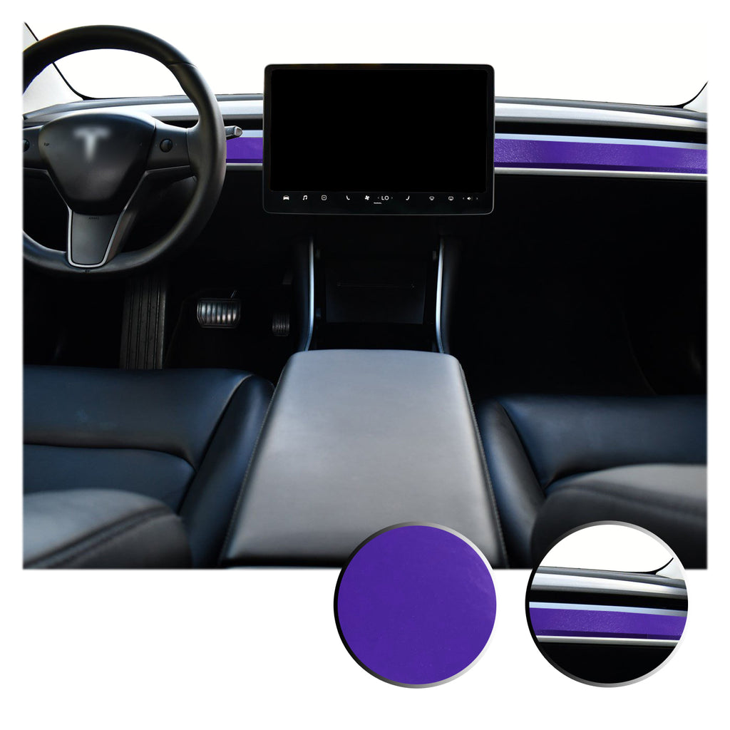 Dashboard Overlay Decal Trim Kit Compatible with and Fits Tesla Model 3 2017-2020