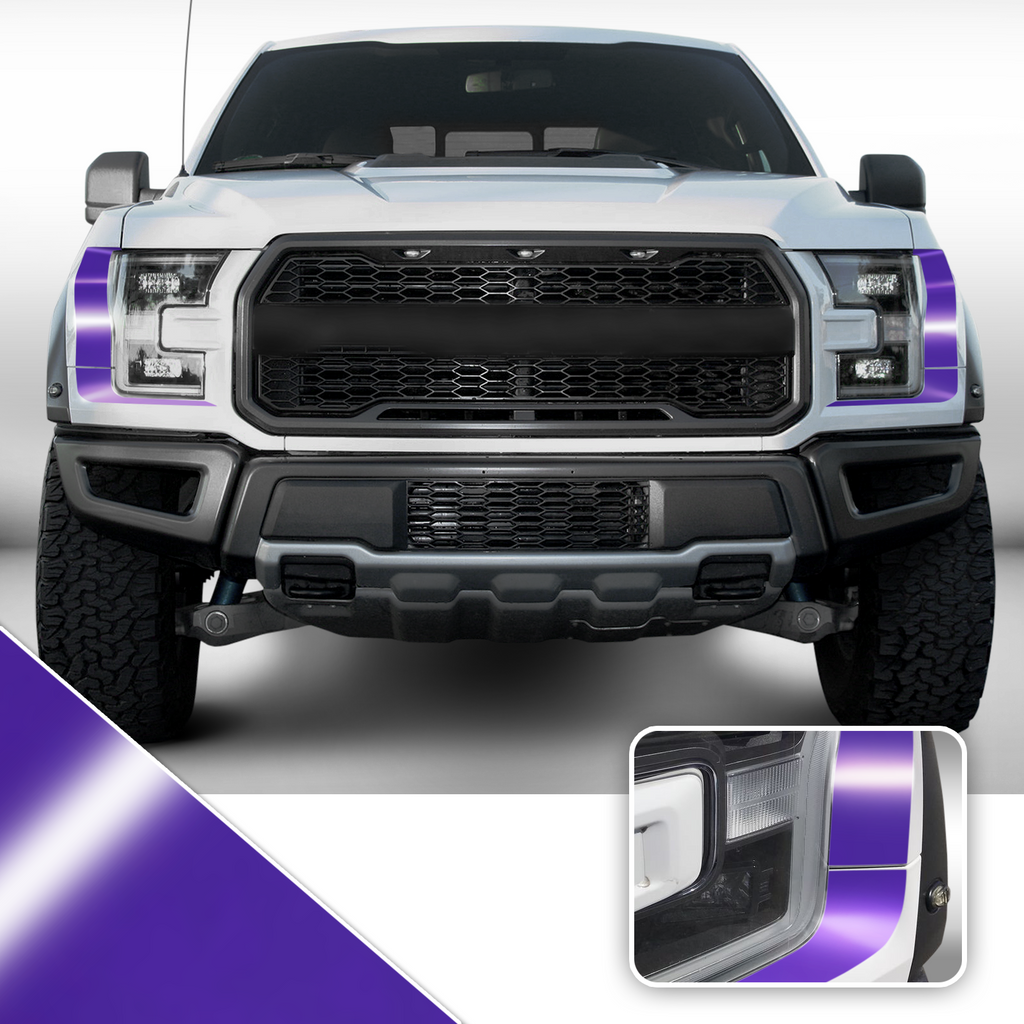 Headlight Accent Decal Overlay Trim Compatible with and Fits Raptor F-150 2018+