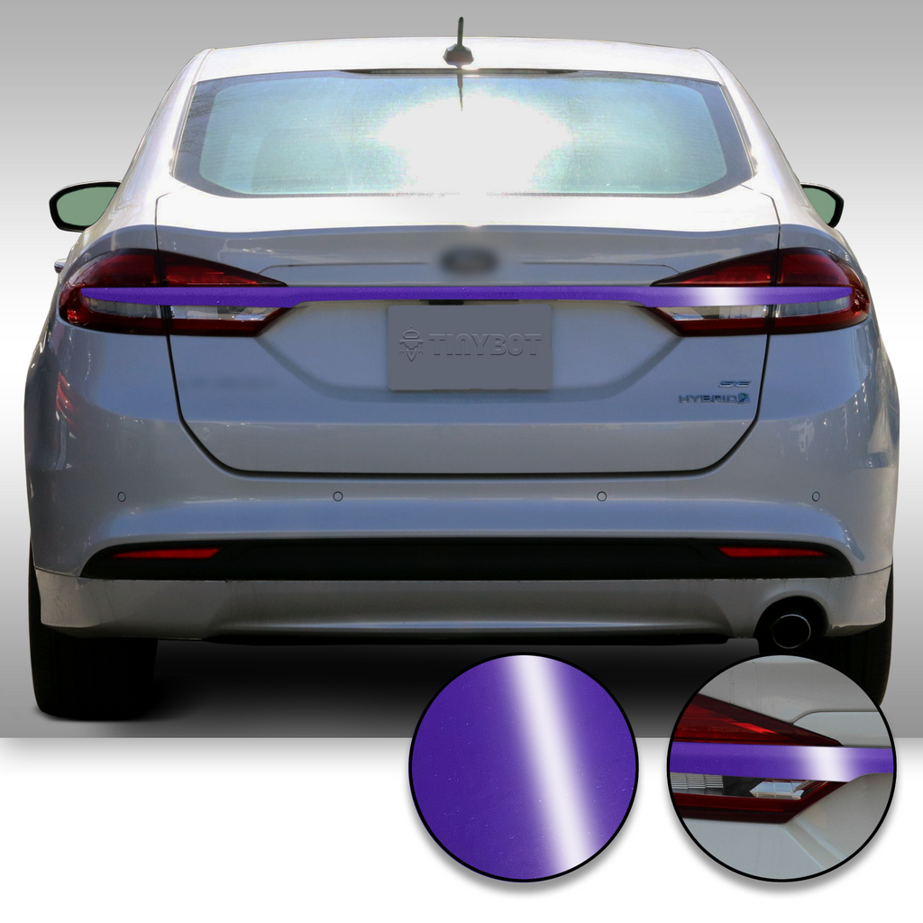 Trunk Trim Rear Chrome Delete Precut Vinyl Wrap Overlay Kit Compatible with and Fits Fusion 2017-2019