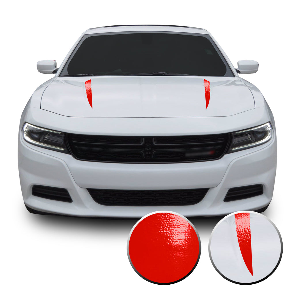 Hood Spears Racing Trim Vinyl Decal Compatible with Dodge Charger 2015 - 2020