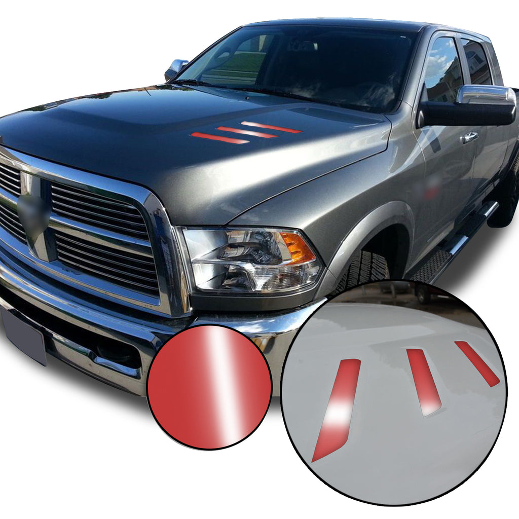 Front Hood Grille Stripe Insert Overlay Vinyl Decal Compatible with and Fits Dodge Ram 2010-2018