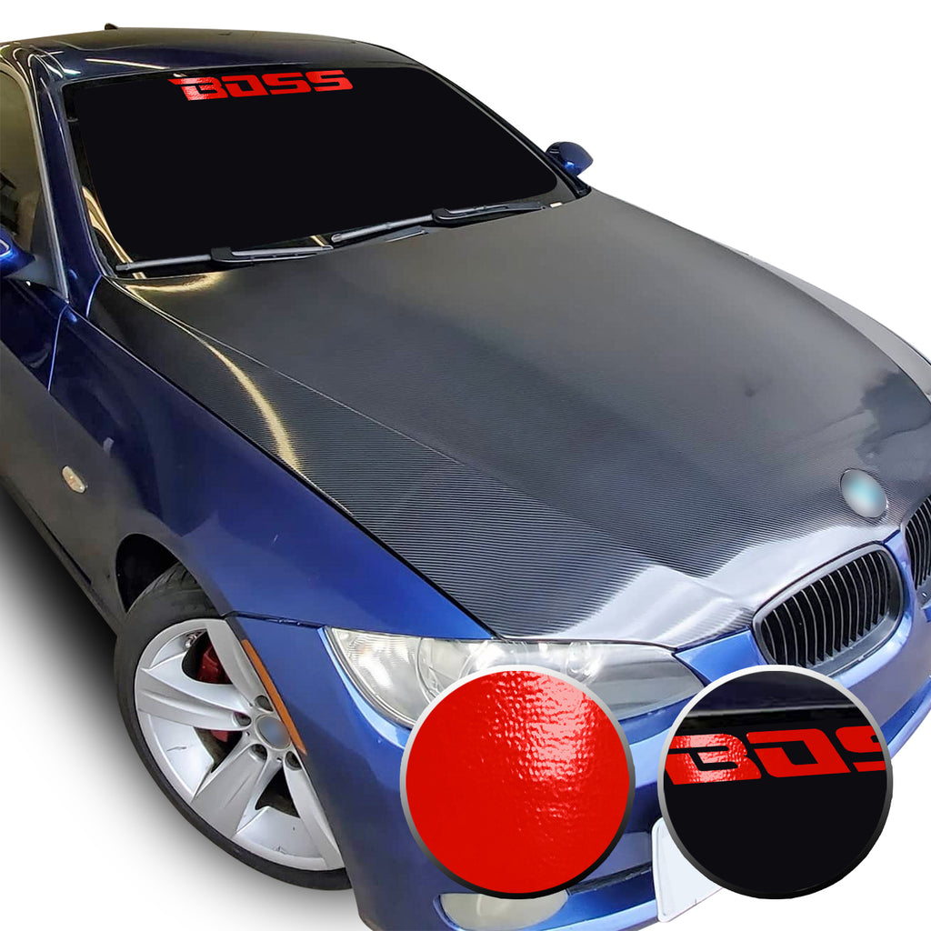23" x 2.3" Boss Racing Performance Windshield Universal Overlay Pre Cut Graphic Vinyl Decal