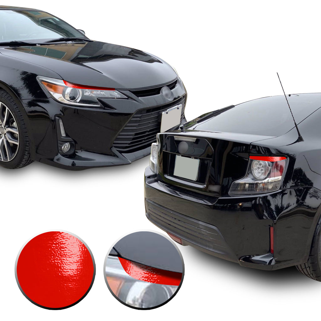 Headlight & Tail Light Eyelid Eyebrow Overlay Vinyl Decal Compatible with Scion tC 2014-2016