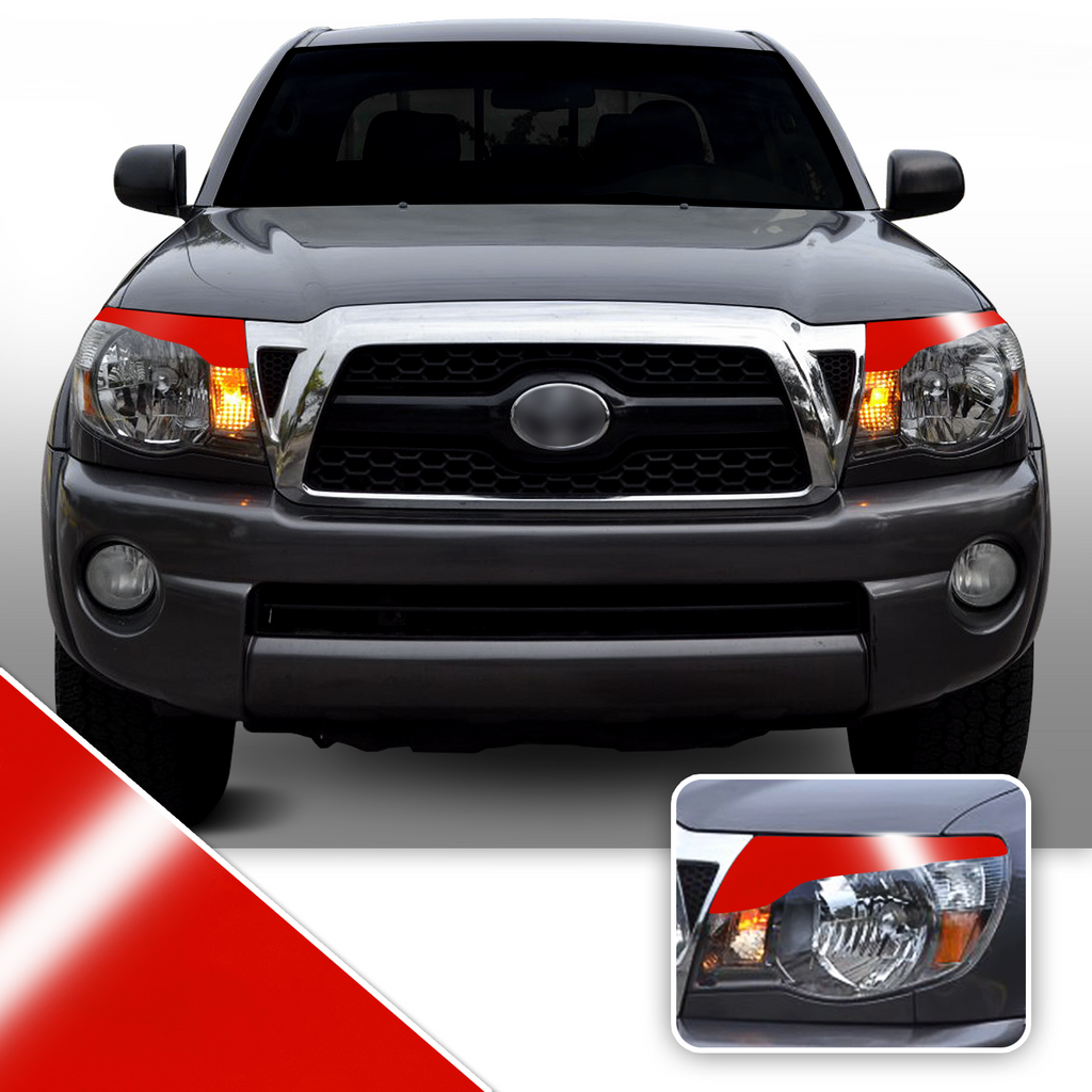 Headlight Eyelid Accent Vinyl Decal Overlay Wrap Compatible with Toyota Tacoma 2005-2011