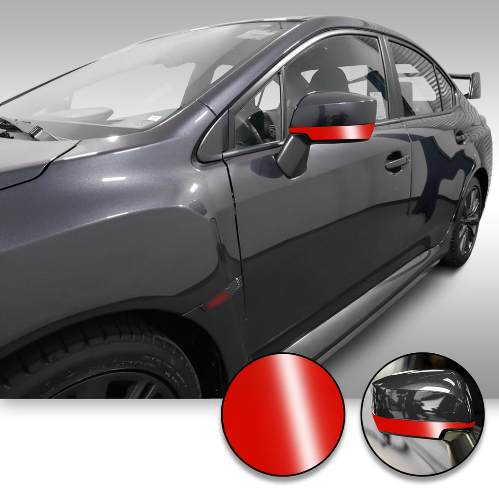Side Mirror Accent Trim Overlay Wrap Vinyl Decal Sticker Compatible with and Fits WRX STi 2015-2020