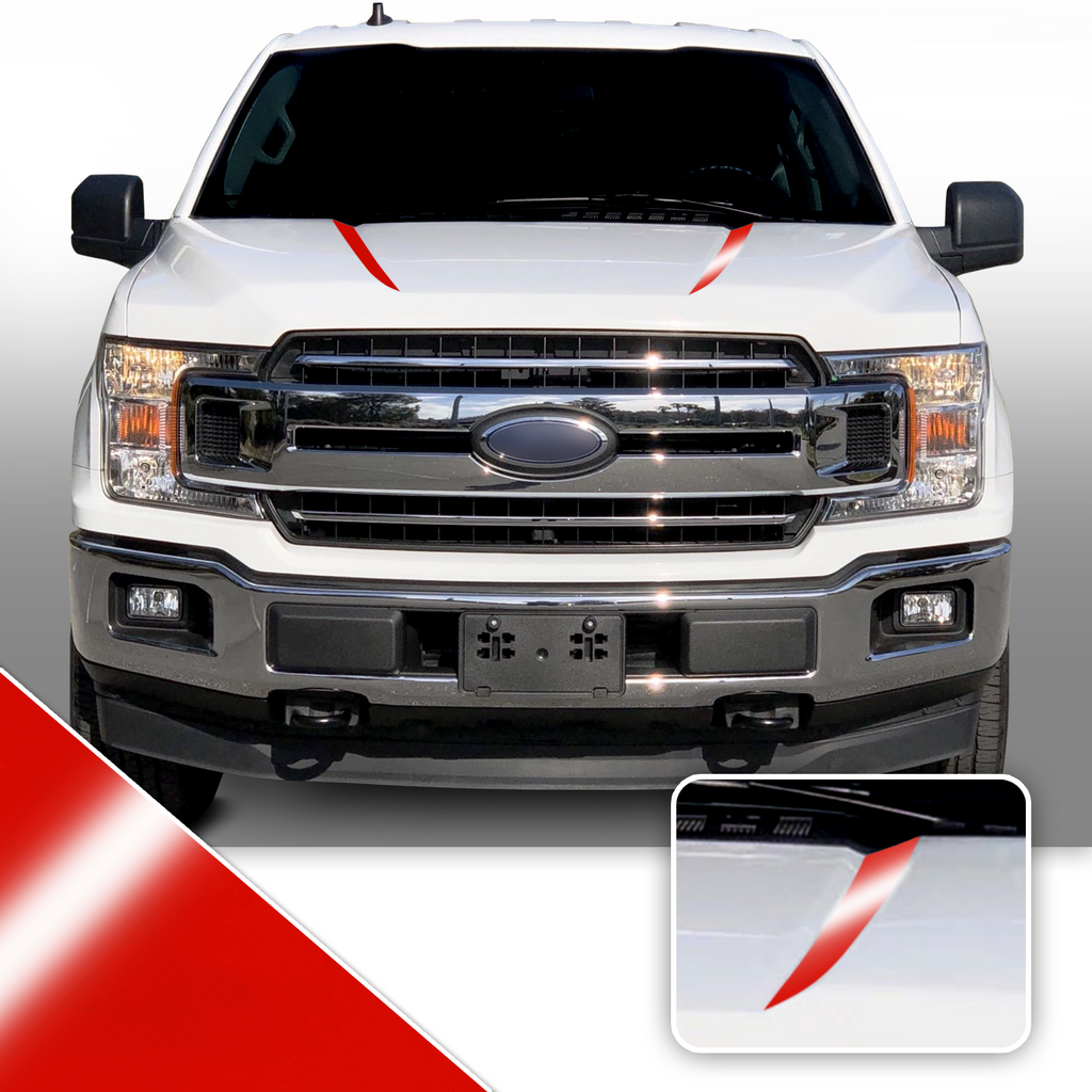 Inner Hood Spears Overlay Decal Trim Compatible with and Fits F150 + Raptor 2015-2020