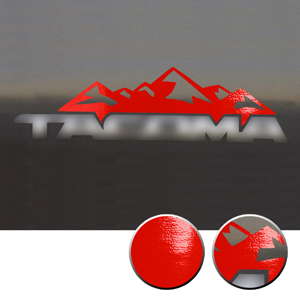 2x Door Badge Emblem Mountain Vinyl Decals Overlay Compatible with Toyota Tacoma 2005-2015