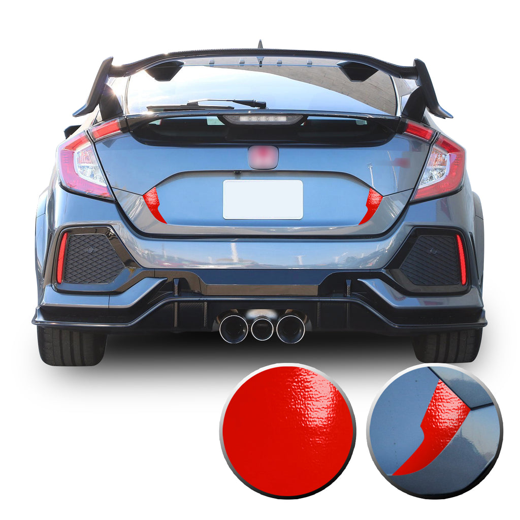 Trunk Fangs Accent Vinyl Decal Overlay Wrap Compatible with Honda Civic Sedan Hatchback 2016-2020