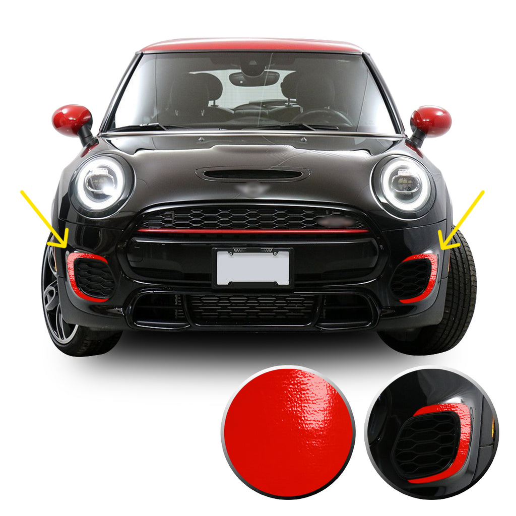 Front Bumper Bezel Accent Vinyl Decal Overlay Wrap Compatible with John Cooper Works F56 F57 F55 Mini 2015-2020