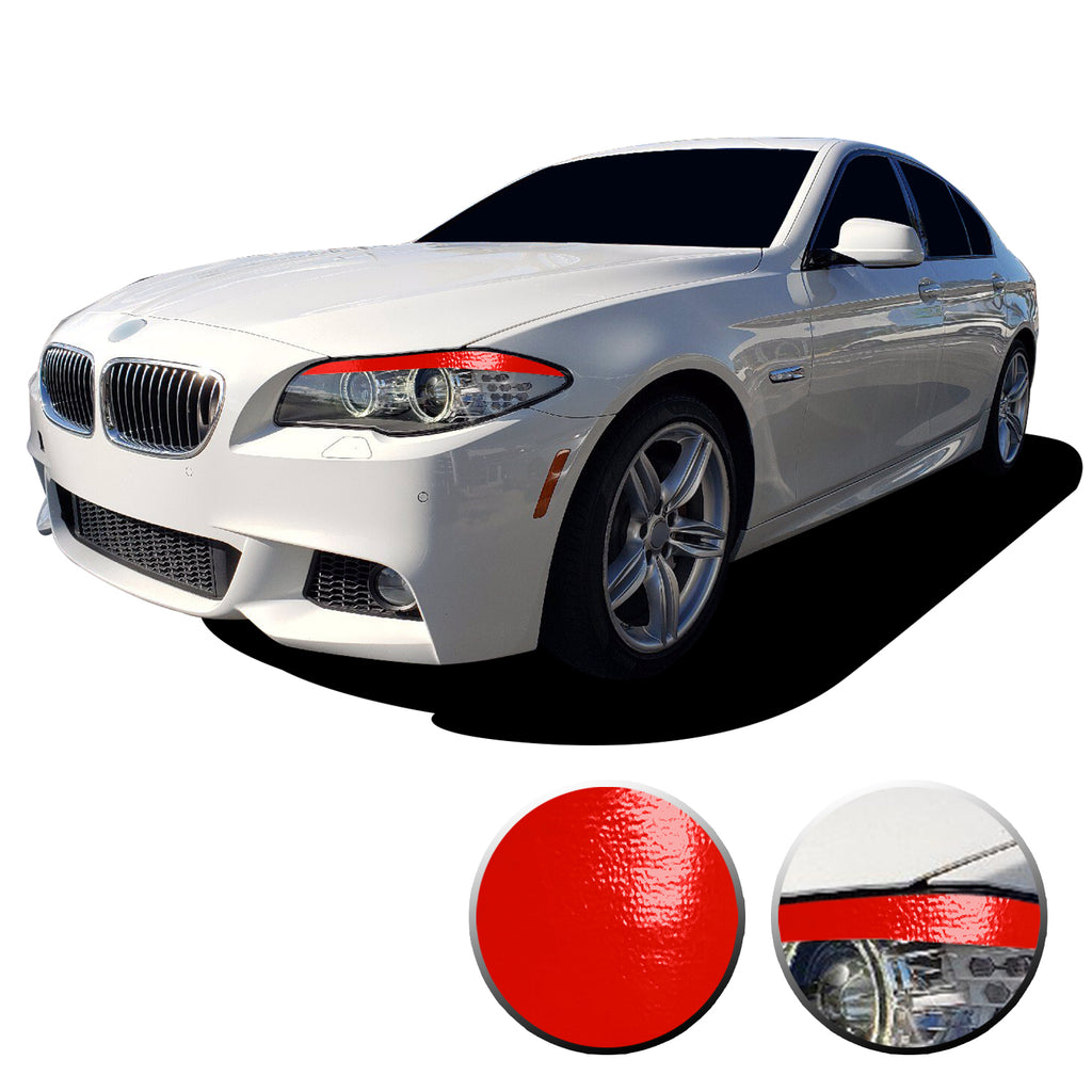 Headlight Eyelid Eyebrow Graphic Vinyl Decal Compatible with BMW 5 Series F10 2011-2013