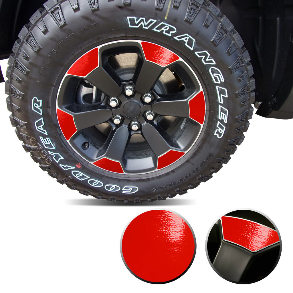 18" Wheel Precut Vinyl Wrap Graphic Decal Overlay Kit Compatible with and Fits Ram 1500 Rebel 2019-2020