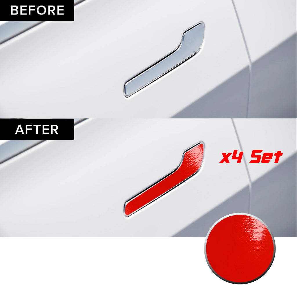 Door Handle Chrome Delete Precut Vinyl Wrap Overlay Kit Compatible with and Fits Tesla Model 3 2017-2020