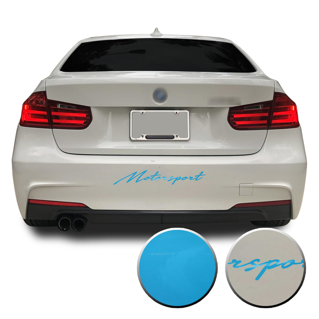 Motorsport Universal Rear Bumper Banner Graphic Overlay Pre Cut Vinyl Decal