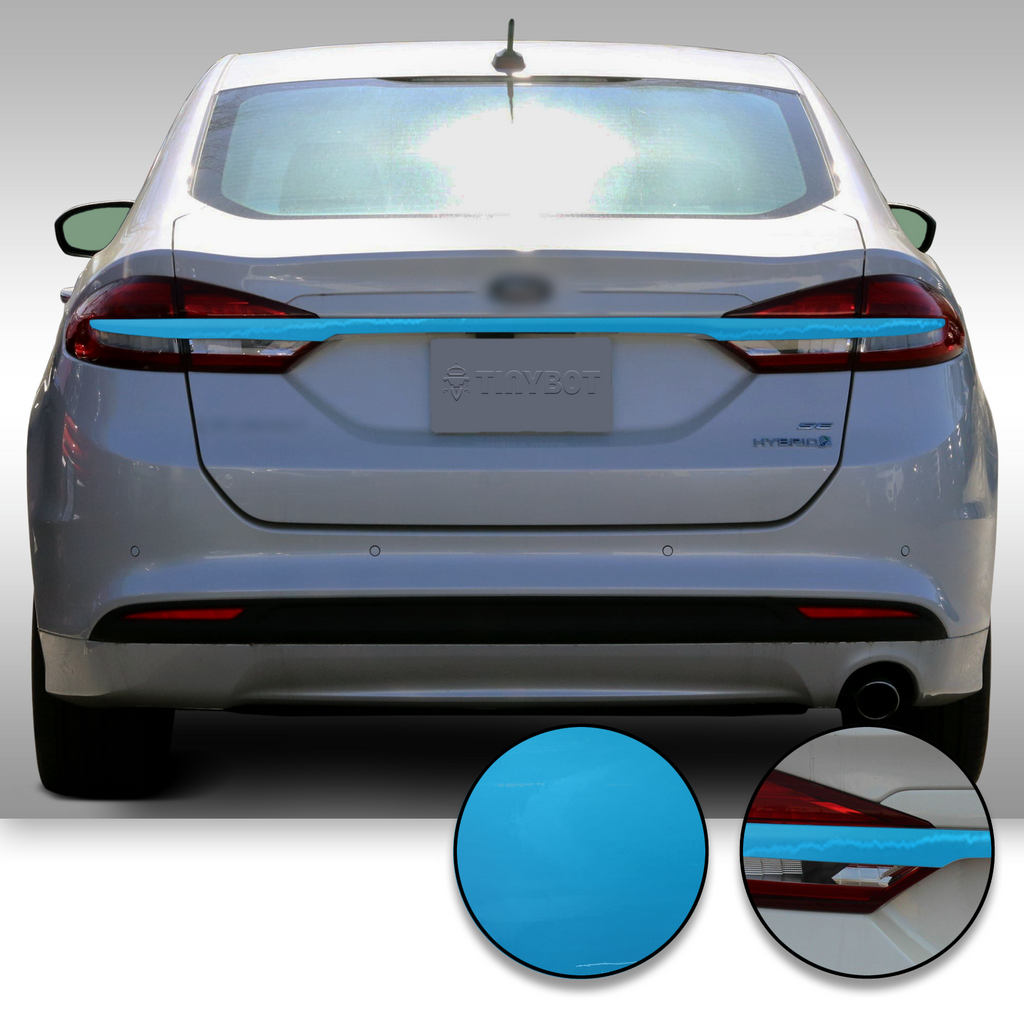 Trunk Trim Rear Chrome Delete Precut Vinyl Wrap Overlay Kit Compatible with and Fits Fusion 2017-2019