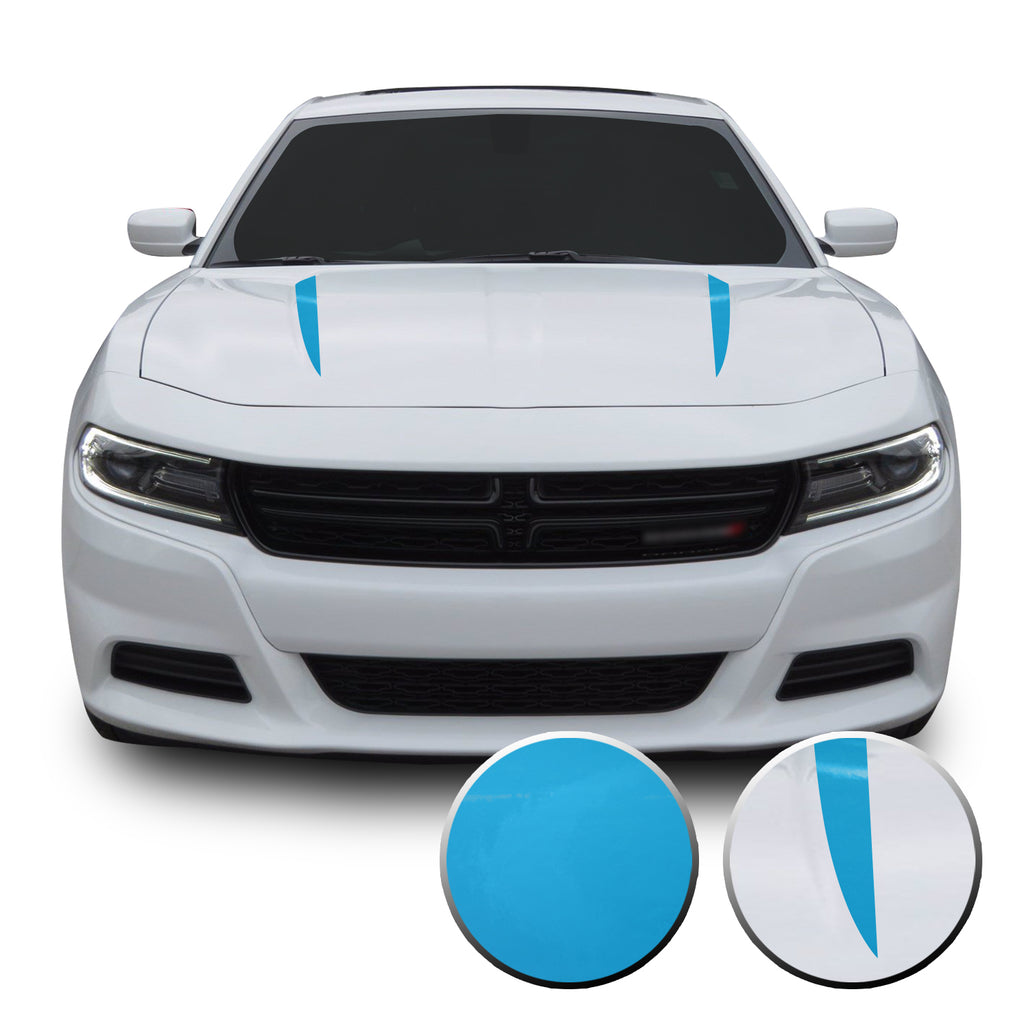 Hood Spears Racing Trim Vinyl Decal Compatible with Dodge Charger 2015 - 2020