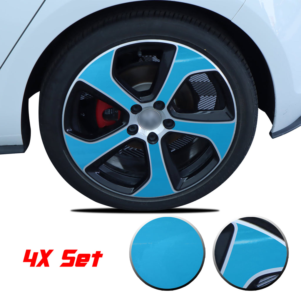 Wheel Rim Overlay Graphic Vinyl Decal Compatible with Volkswagen MK7 GTi 2014-2020