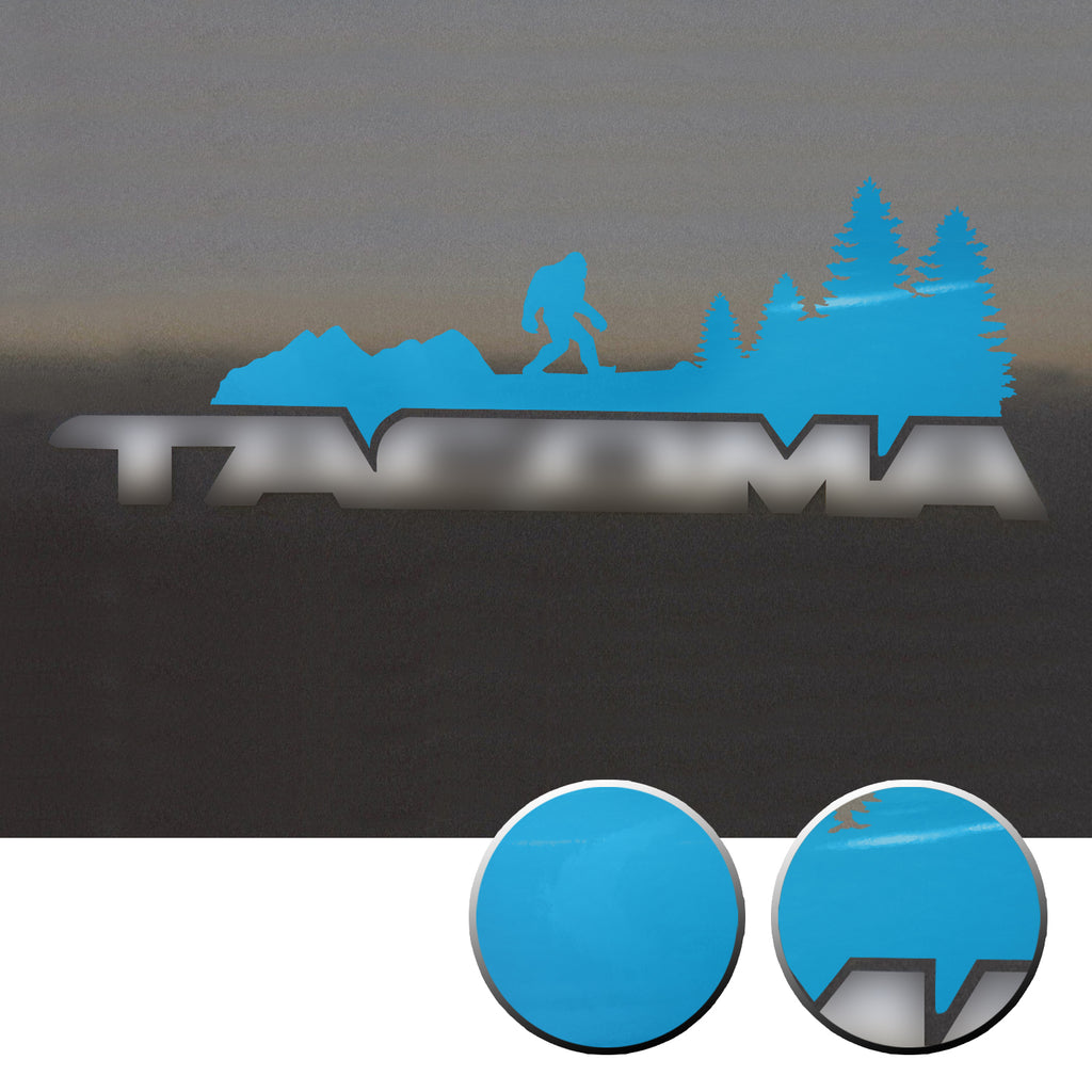2x Door Badge Emblem Bigfoot Vinyl Decals Overlay Compatible with Toyota Tacoma 2005-2015