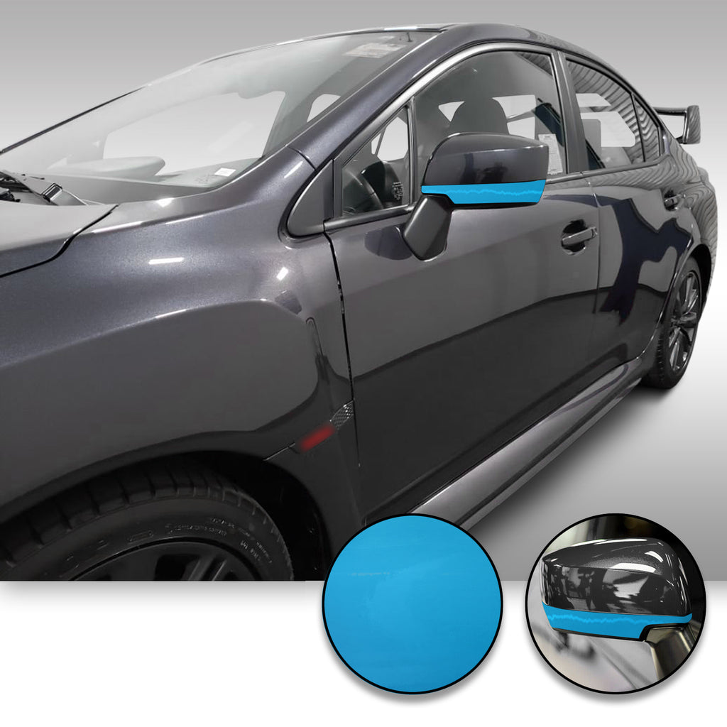 Side Mirror Accent Trim Overlay Wrap Vinyl Decal Sticker Compatible with and Fits WRX STi 2015-2020