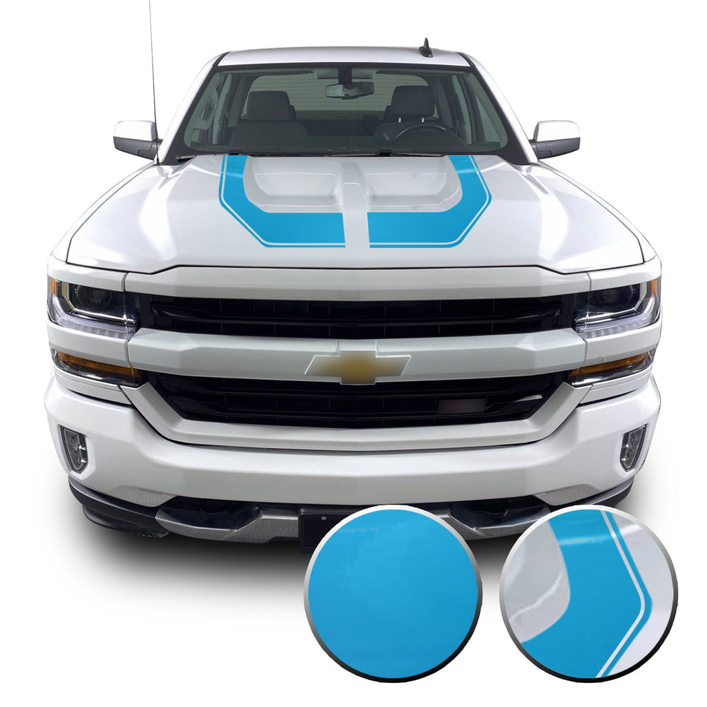 Rally Edition Style Hood Decal for 2016-2018 Z71 Chevrolet Silverado 1500
