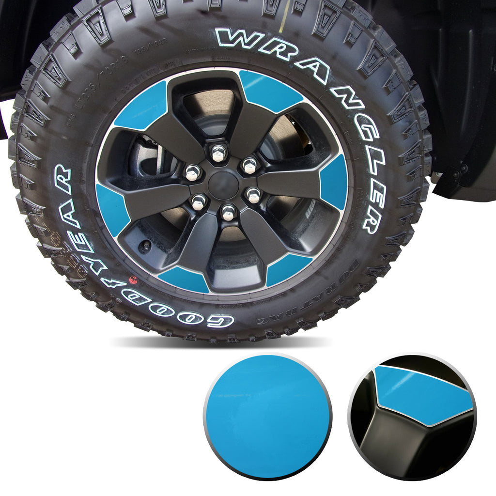 18" Wheel Precut Vinyl Wrap Graphic Decal Overlay Kit Compatible with and Fits Ram 1500 Rebel 2019-2020