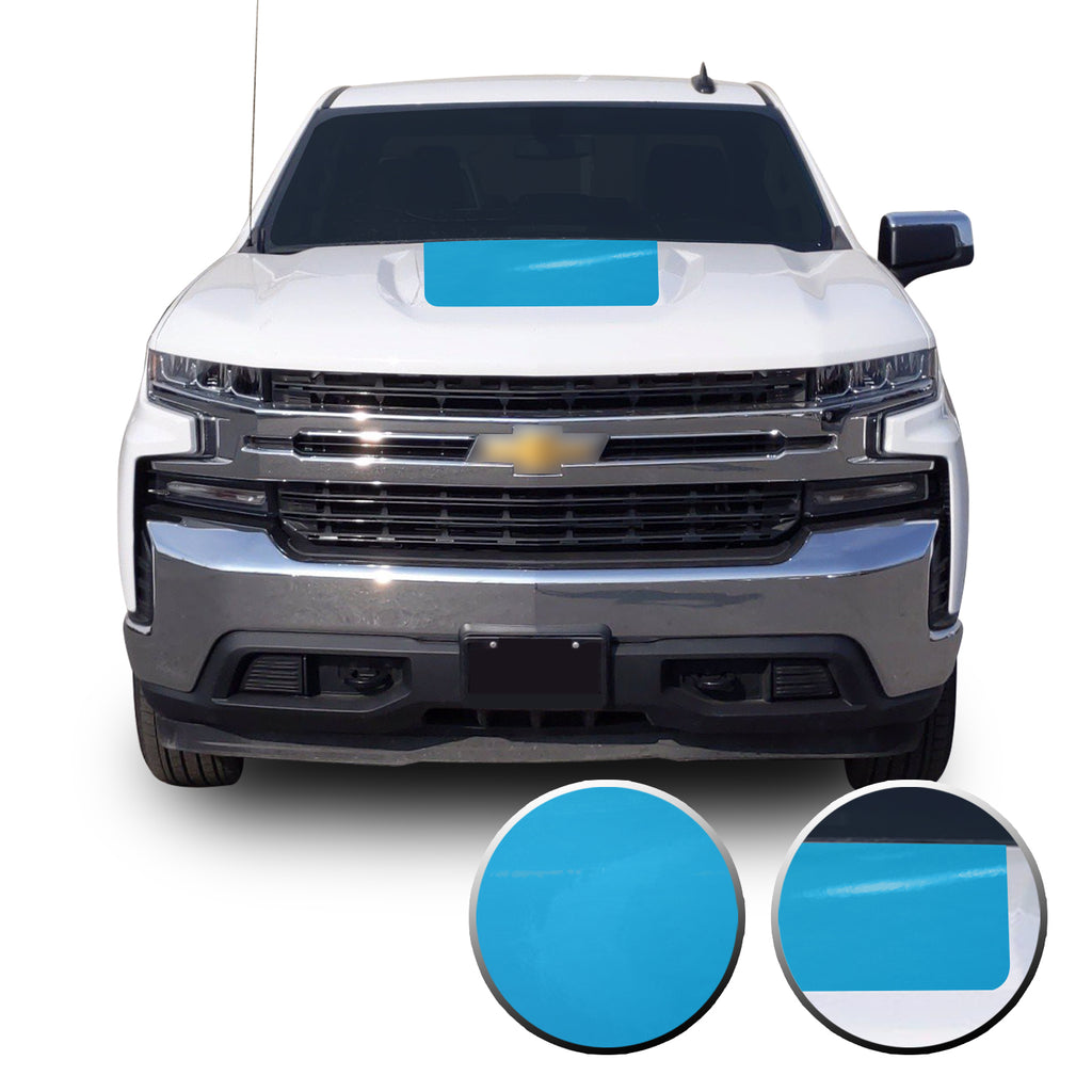 2019-20 Chevy Silverado Z71 TRAIL BOSS Custom MATTE BLACK Hood Decal Graphic