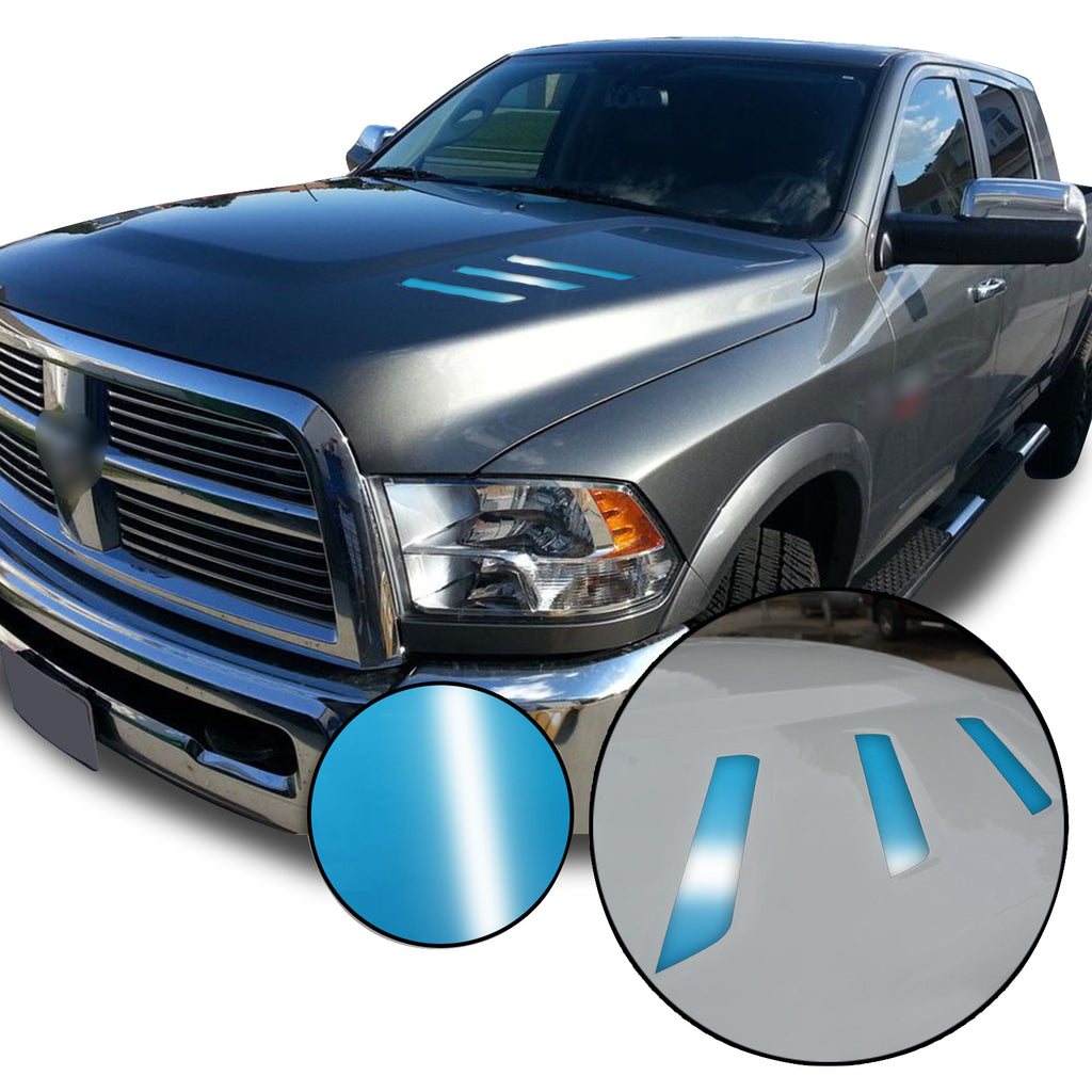 Front Hood Grille Stripe Insert Overlay Vinyl Decal Compatible with and Fits Dodge Ram 2010-2018