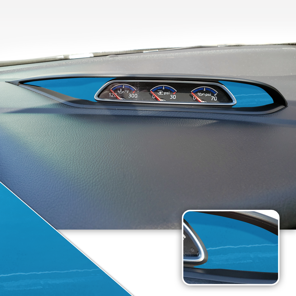 Turbo PSI Pod Instrument Gauges Vinyl Accent Overlay Wrap Trim Compatible with Ford Focus ST RS 2013-2018